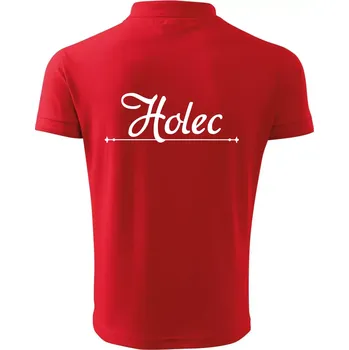 Pánská košile Staročeština - Holec - holobrádek nebo plešoun - Polokošile pánská Pique Polo 203 - M ( Červená )