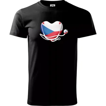 Pánské tričko Český doktor logo - Triko extra velké (5-8XL) - 7XL ( Černá )