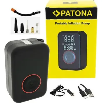 Elektrokoloběžka PATONA cestovní mini kompresor do auta,na kolo-4Ah powerbank,LED SOS,LCD + DOPRAVA ZDARMA