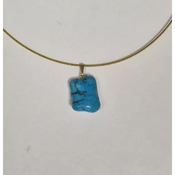 Náhrdelník Náhrdelník na lanku s polodrahokamem - tyrkys 1 (do vyprodání zásob)