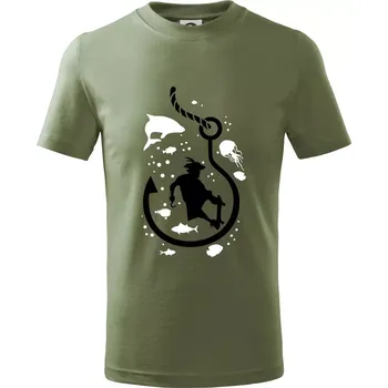 Chlapecké oblečení Skaterhook - Tričko dětské bavlněné - 158 cm/12 let ( Khaki )