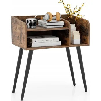 Noční stolek Stolek Costway 50 x 32 x 58 cm, odstíny hnědé