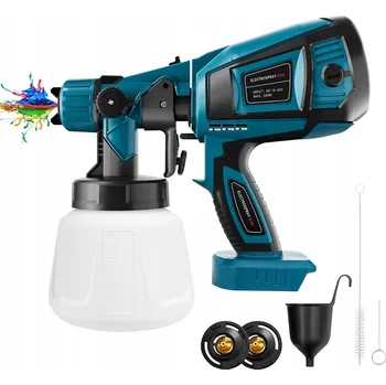 Stříkací pistole MALÍŘSKÁ STŘÍKACÍ PISTOLE ELEKTRICKÁ PRO MALOVÁNÍ ZDÍ 2 TRYSKY 1000ML