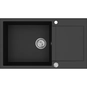 Granitový dřez Granitový dřez Helika TESA PLUS SQT104 black metallic