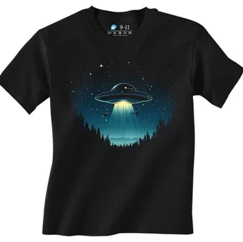 Chlapecké tričko Dětské tričko Vesmírná hlídka UFO (Velikost: 9-11, Barva: Černá)