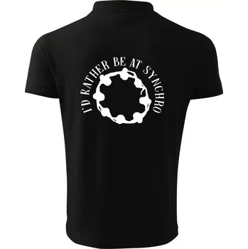 Pánská košile I'd Rather Be At Synchro - Polokošile pánská Pique Polo 203 - 2XL ( Černá )