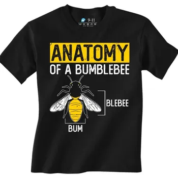 Chlapecké tričko Dětské tričko Popis Čmeláka Anatomy of a Bublebee (Velikost: 7-8, Barva: Černá)