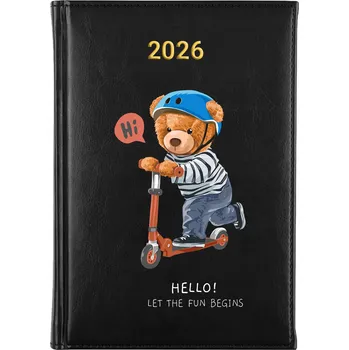 Kalendář Knižní kalendář 2026 A5 FunnyCase černý