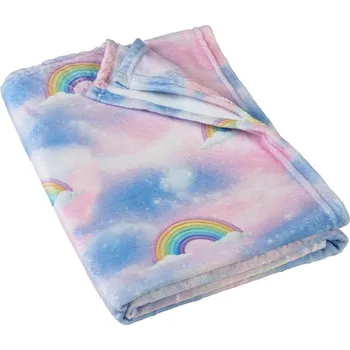 deka Modrá/růžová dětská deka z mikroplyše 130x170 cm Candy Unicorn – Catherine Lansfield ID_1800245