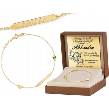 Náramek STŘÍBRNÝ NÁRAMEK ID 925 POZLACENÁ GRAVÍROVÁNÍ