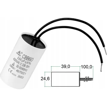 Kondenzátor Rozběhový kondenzátor 0,68uF 450V (0,68 µF 450 V)
