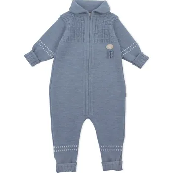 Dětský merino overal Classic "Medium Blue" Lillelam VELIKOST: 74/9 měsíců