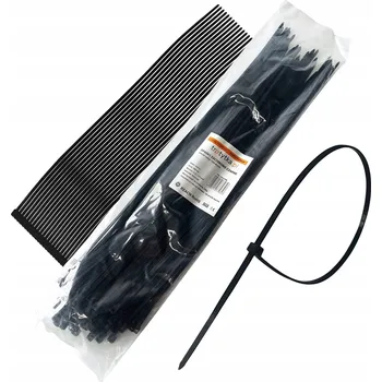 Stahovací páska Stahovací pásky kabelové Stahovací Pásky UV odolné, silné, 100 ks, 3,6 x 370 mm, černé