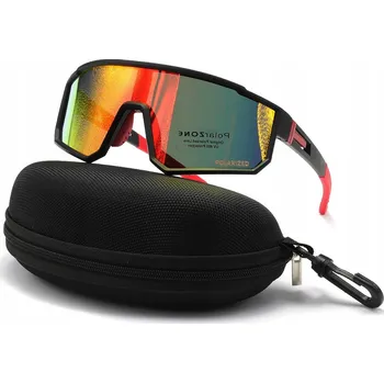 Sluneční brýle PolarZONE černé červené sportovní UV-400