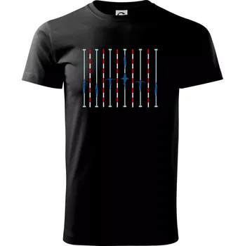 Pánské tričko Plavecký bazén žralok - Triko extra velké (5-8XL) - 6XL ( Černá )