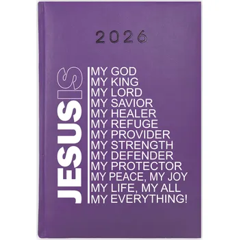 Kalendář Knihový kalendář 2026 A5 fialový