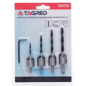 Vrták Sada vrtáků do dřeva Tagred TA4179, 4 kusy