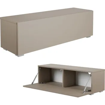 Televizní stolek TV stolek KIRA 105 x 30 x 32 police pod TV závěsná 18mm cappuccino