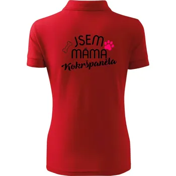 Jsem máma Kokršpěněla - Polokošile dámská Pique Polo - XL ( Červená )