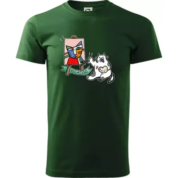 Pánské tričko Picatsso - Triko extra velké (5-8XL) - 7XL ( Lahvově zelená )