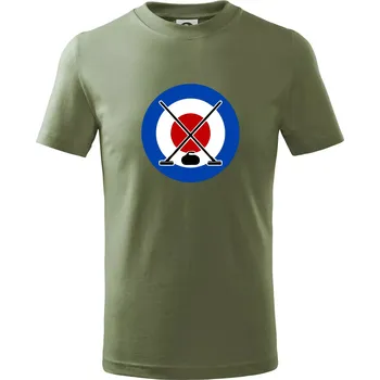 Dětská móda Curling tee - Tričko dětské bavlněné - 122 cm/6 let ( Khaki )