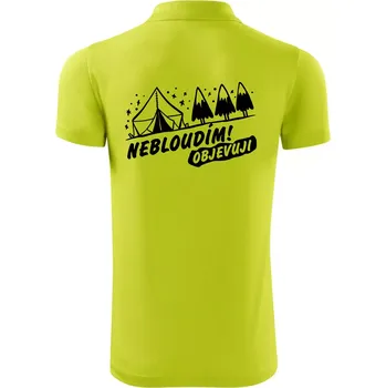 Pánská košile Nebloudím, objevuji - hory - Polokošile Victory sportovní (dresovina) - S ( Limetková )