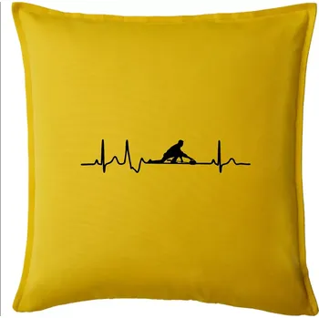 Polštář EKG curling - Polštář 50x50 - 50x50 - Pouze potah ( Žlutá )