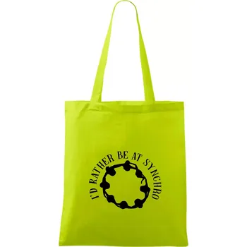 I'd Rather Be At Synchro - Taška bavlněná - 42 x 38 cm ( Limetková )