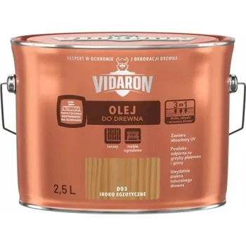 Olej na dřevo VIDARON OLEJ NA DŘEVO IROKO EXOTIC D03 2.5L