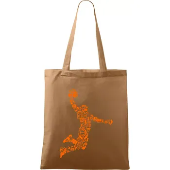 Hráč basketbalu ikony - Taška bavlněná - 42 x 38 cm ( Cappuccino )