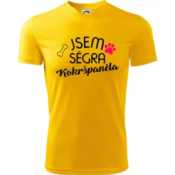 Chlapecké tričko Jsem ségra Kokršpěněla - Dětské triko sportovní (dresovina) - 146 cm/10 let ( Žlutá )