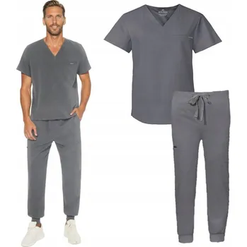 Moto bunda Pánská zdravotnická souprava SCRUB UNIFORM, MODEL ANTIDOTE, BARVA ŠEDÁ, VELIKOST XL