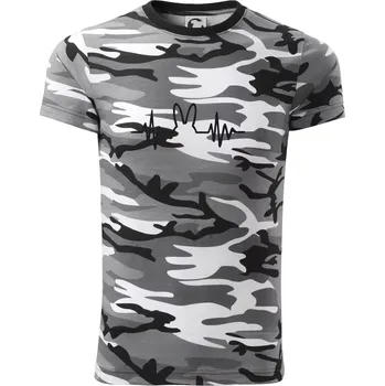 Pánské tričko EKG zajíc - Army CAMOUFLAGE - XS ( Šedý maskáč )
