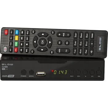 Set top box TUNER DEKODÉR DVB-T2 PRO PŘÍJEM POZEMNÍHO VYSÍLÁNÍ H.265 HEVC HDMI SCART DÁLKOVÝ OVLADAČ BLOW 4625FHD