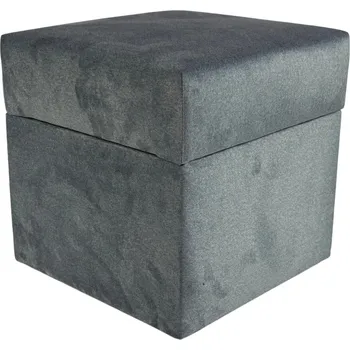 Taburet Čalouněný Taburet Max Mebels šedý