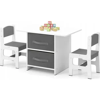 Dětský stůl Dětský stolek se 2 židlemi - Sada stolek a židle pro děti