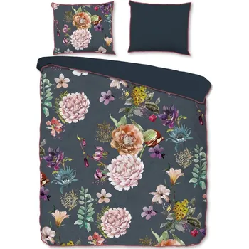 Povlečení Antracitové povlečení na dvoulůžko/prodloužené z bavlněného saténu 240x220 cm Parma – Descanso ID_1808186