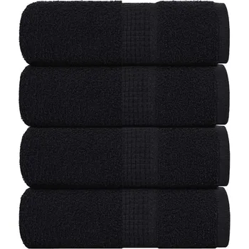 vidaXL Ručníky FROGN 4 ks 30x30 cm 360 g/m² [137041] Barva: Černá