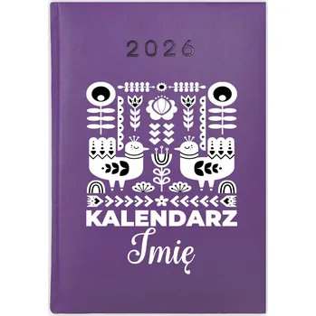 Kalendář Knihový kalendář 2026 A5 fialový