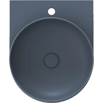Umyvadlo Yard 40, s otvorem pro baterii, bez přepadu, Deepsea Blue