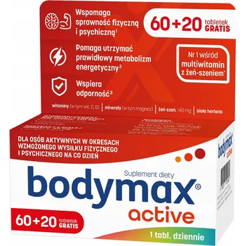 BODYMAX ACTIVE 80 tablet (60 + 20 tablet DÁREK)