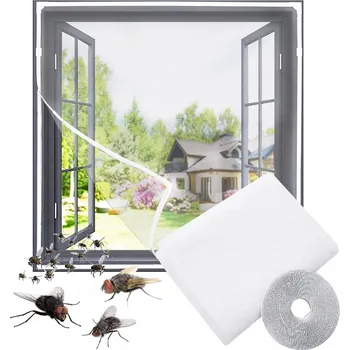 Síť proti hmyzu Síť proti hmyzu do okna Dekorstar bílá polyesterová 150 cm x 180 cm