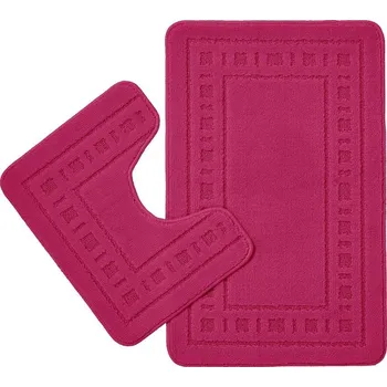 Koupelnová předložka Tmavě růžové WC koupelnové předložky v sadě 2 ks 50x80 cm Armoni – Catherine Lansfield ID_1800365