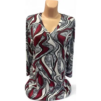 Dámská tunika Halenka BLESK, Barva Šedá, Velikost XXXL 54, Materiál 96% Viskoza 4% Lycra