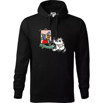 Pánská mikina Picatsso - Mikina pánská Cape s kapucí - 5XL ( Černá )