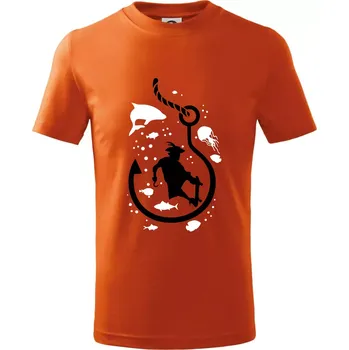 Skaterhook - Tričko dětské bavlněné - 122 cm/6 let ( Oranžová )