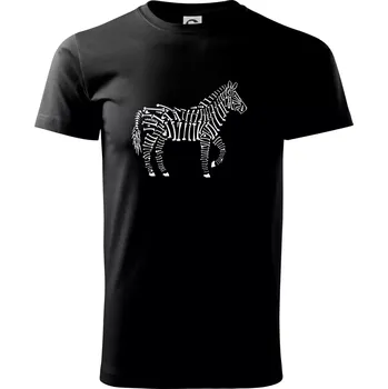 Pánské tričko Zebra Bones icons - Triko extra velké (5-8XL) - 7XL ( Černá )
