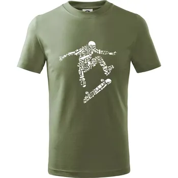 Skater icons - Tričko dětské bavlněné - 104-110cm / 3-4 roky ( Khaki )
