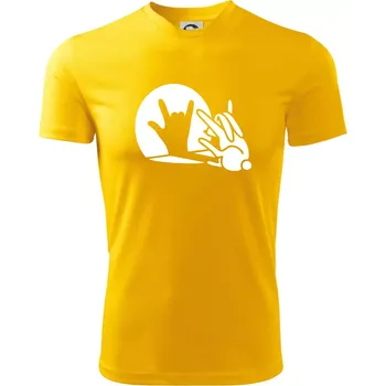 Chlapecké tričko Zajíc stín rock - Dětské triko sportovní (dresovina) - 122 cm/6 let ( Žlutá )