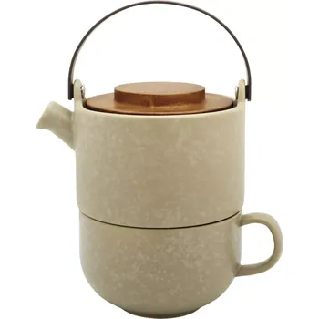 Konvice na čaj BREDEMEIJER Umea Čajová konvice s hrnkem, hliněná, kamenina, obsah: 0,50 litru, výška: 210 mm